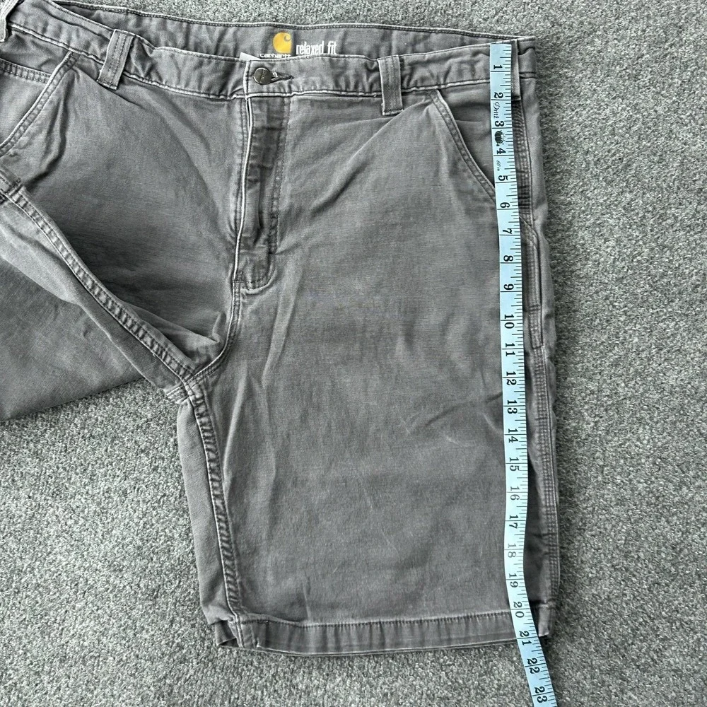 Carhartt Chino Shorts Mens 40 Gray Relaxed Fit Canvas Work Utility 9‎ Inseam